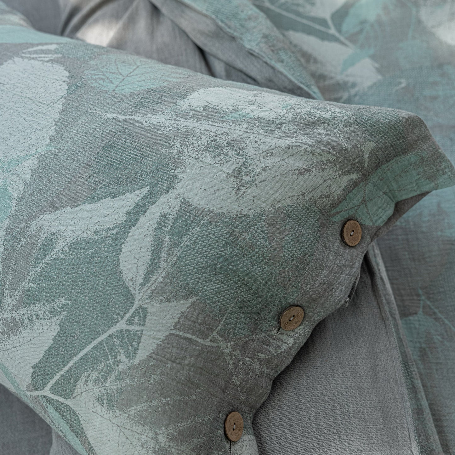 【Mulberry Leaf Blue】Ultra-Soft Muslin Bedding Set