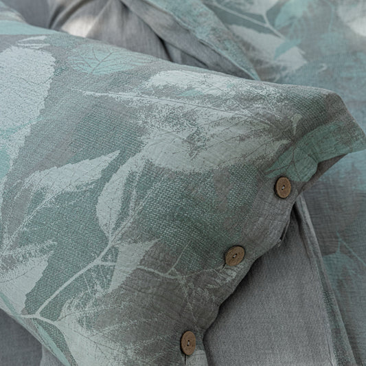 【Mulberry Leaf Blue】Ultra-Soft Muslin Bedding Set